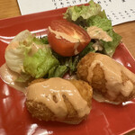 鮨処 音羽 - カニと野菜のクリームコロッケ