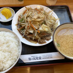 館の丸食堂 - 肉野菜炒め定食