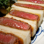 Ｄハートマン - 熟成牛肉のカツサンド（この日は松阪牛）