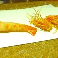 天ぷら 大坂屋 草哲 - 車海老　海老頭唐揚げ