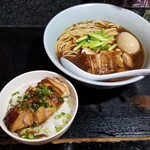 塩そば専門店 桑ばら - 鶏醤油そば改と鶏丼の定食