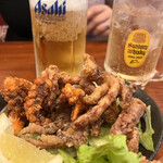 モンブラン - イカ•タコ揚げ　ビール　ハイボール