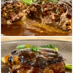 SRY+ IZAKAYA French Italian Creation - LUNCH ハンバーグ
ナイフを入れると肉汁が溢れます。
つなぎも少なく肉肉しくて美味しいです♪
玉ねぎの甘みがしっかりと出ていますね。