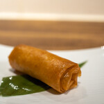 中華ダイニング 一途一心 - 2022.11 ウニ豆乳春巻き