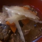 大阪豚カルビ 川ばた屋 - もつ煮込み 酔っぱらっていてぶれまくりです。