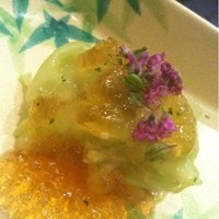 日本料理 晴山 - ホタテと加賀の太うりの胡麻和え