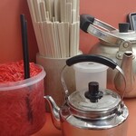 元祖ラーメン長浜家 - 卓上