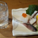 サラリーマン酒場　竹の子 - 早くも三岳のロック。