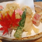 Nasu Hokushouan - ピンクの菊花は素麺だそうですシャリシャリして美味しかった