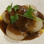 Foie gras radish Steak