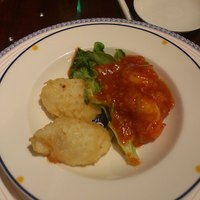 萬珍樓 本店 - 朱雀コースのエビチリとイカの香り揚げ