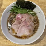 福島壱麺 - 鯖背脂中華そば(760円、真上から)