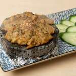 Grilled miso and cucumber