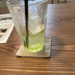 まちなかカフェ - ドリンク写真:リンゴスカッシュ(飲みかけですみません)