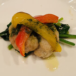 ビストロ猫 - 牡蠣のバジルソース