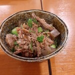 広島焼き ののすけ - 牛スジ煮込みみ380円　下処理がしっかりされ、ホロホロの食感で旨し！