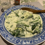 銘酒の里 - 牡蠣とほうれん草のクリームソース