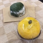 銀座 甘楽 - よもぎ大福、かぼちゃ饅頭