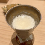 鮨 龍次郎 - 温かい鱈の白子の擦り流し