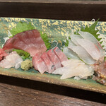 金町製麺 - お刺身の盛り合わせ