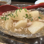 金町製麺 - カブの鶏そぼろあんかけ　430円