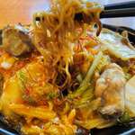 ガスト　 - 牡蠣のピリ辛あんかけ焼きそば 麺リフト(2022/10)
