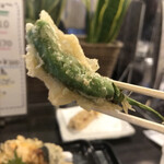 讃岐うどん 白庵 - 獅子唐天、にゅ～～ん！