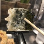 讃岐うどん 白庵 - （小さいけど）海苔天、にゅ～～ん！