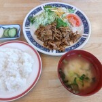 ステーキハウス　三喜屋 - 料理写真:豚カレー風味焼定食　1000円
