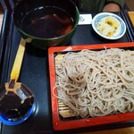 Asahiya - 舞茸つけそば　薬味に天かすもついていた