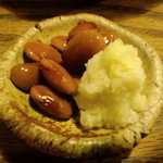 醤油麹漬けの大豆と辛み大根（2013.3）