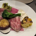 ピアット ディ テアトロ ヒビ - お野菜と自家製牛ハムをバーニャカウダで