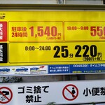 中華そば 多賀野 - もう一つ北側のコインPは25分220円