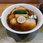中華そば 深緑 - 黒出汁(知床鶏、もろみポーク【3枚】) 1,600円 ♪