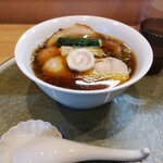 中華そば 深緑 - 黒出汁(知床鶏、もろみポーク【3枚】) 1,600円 ♪