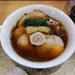 中華そば 深緑 - 黒出汁(知床鶏、もろみポーク【3枚】) 1,600円 ♪