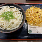 セルフうどん なりや 一宮店 - かけうどん中　野菜のかき揚げ