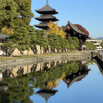 ミスター・ギョーザ - 東寺の五重塔はすぐ近く（道路から撮影）