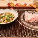緒方 - 雲子の刺身　九条葱ポン酢
