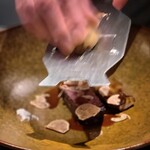 TOSAGE - 目の前で白トリュフをたっぷり削って頂きました。