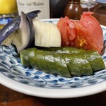 もつ焼 まるい - お新香