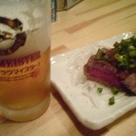 らーめん砦 - 牛タタキをサービスしてくれた！