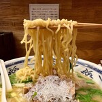 らぁめん 一福 - 囲炉裏麺の麺