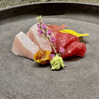 田丸 別館 - お造り　鰤、クエ、マグロ