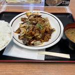 赤松パーキングエリア（上り線）モテナス - 回鍋肉定食830円