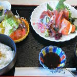 喜Raku - 201305 喜Raku お刺身定食（750円）