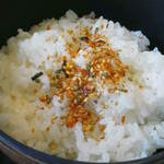 喜Raku - 201305 喜Raku お刺身定食　（750円）ふりかけはDefault(^_^;)