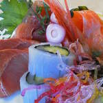 喜Raku - 201305 喜Raku お刺身定食　（750円）メイン