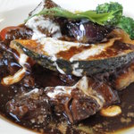 喜Raku - 201305 喜Raku ビーフシチュー定食（750円）メイン裏側