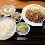 郷土料理と地酒のお店　稲穂 - 生姜焼き定食
